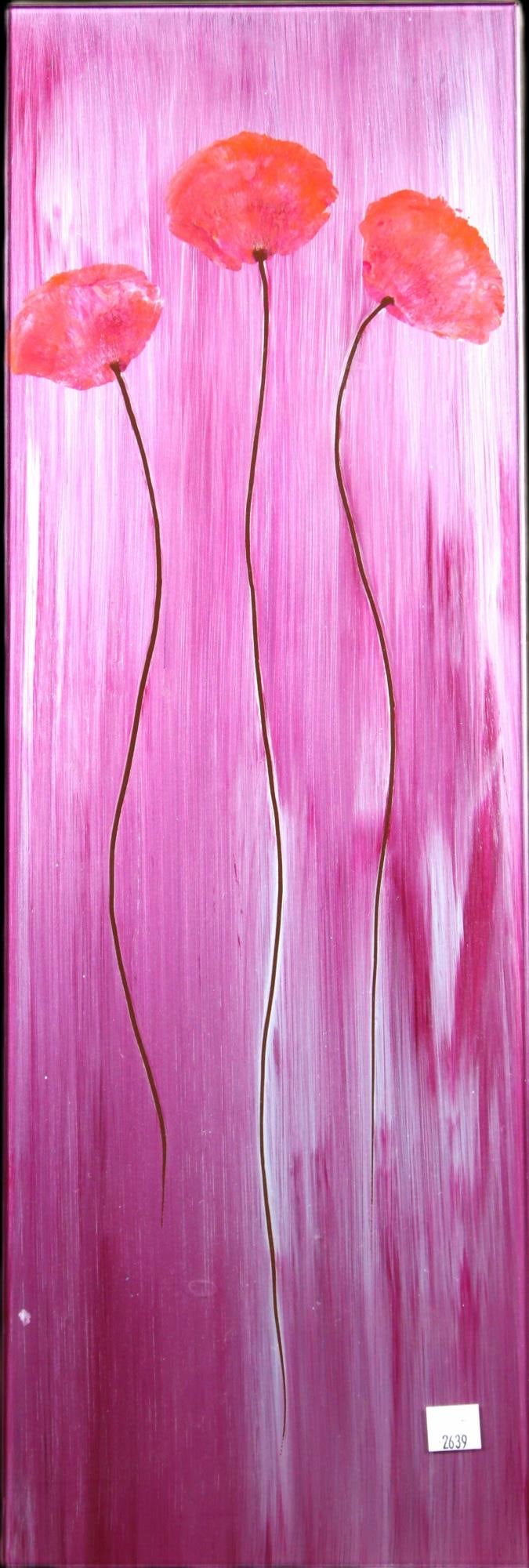 ABSTRACT RED ROSE ART ON GLASS: ABSTRACT RED ROSE ART ON GLASS . Height: 24 in. by Width: 8 in. by Depth: 1