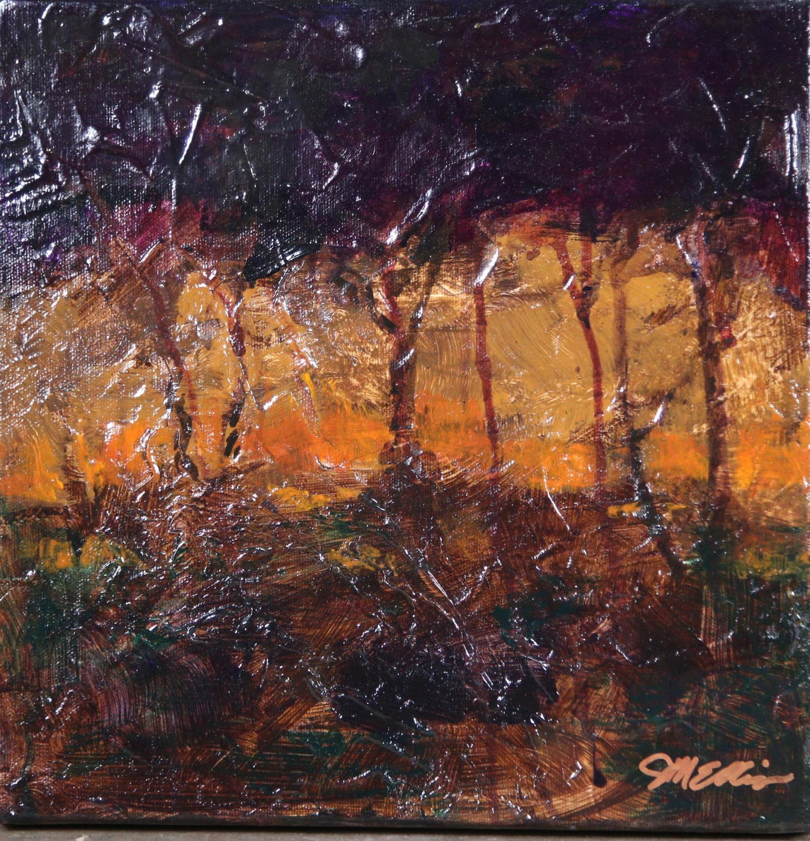 "SUNSET" BY JIM ELLIS OIL ON CANVAS (1 of 4)