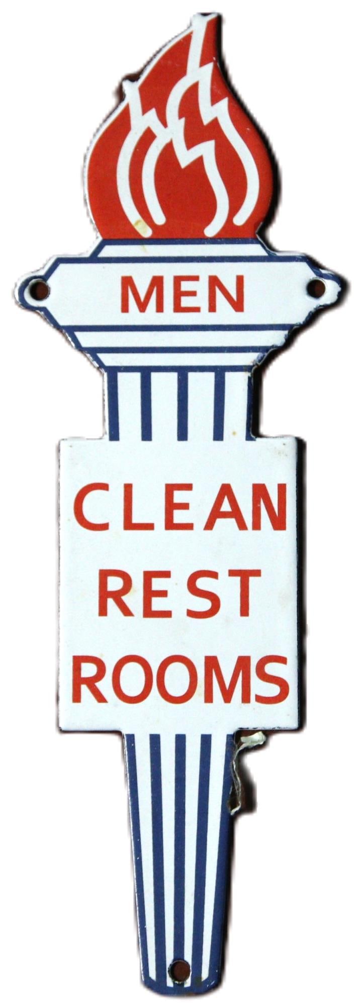 MEN CLEAN RESTROOMS METAL SIGN (1 of 1)