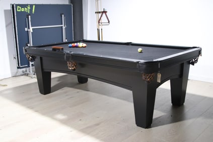 BRUNSWICK POOL TABLEW/ RACK , CUES AND BALLS