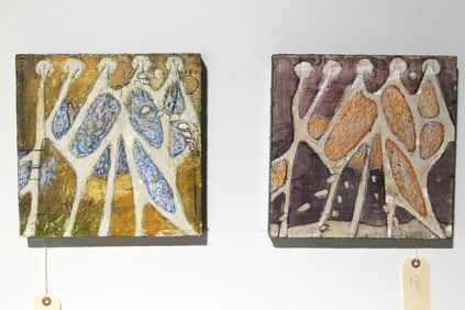 2 PCS E. CHANDLER PAINTINGS