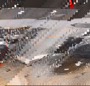 RENEGADE GRETSCH BLACK DRUM SET WITH AREYLIC SOUND