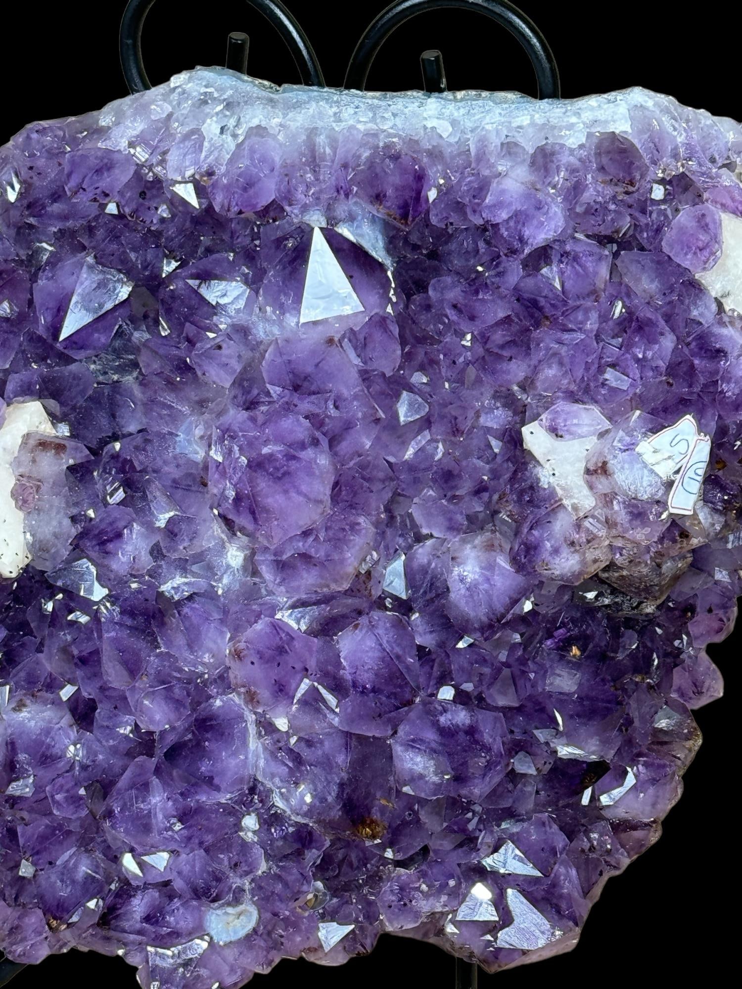 FREE FORM AMETHYST SLAB WITH CALCITE FORMATIONS (1 of 3)
