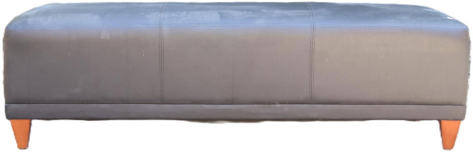 BLACK LEATHER  BENCH (1 of 3)