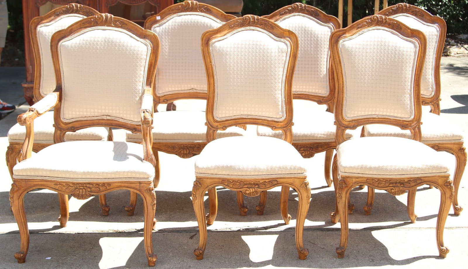 SEVEN CHAIRS- FRENCH STYLE: SEVEN CHAIRS- FRENCH STYLE Height: 41 in. by Width: 20 in. by Depth: 21 in.