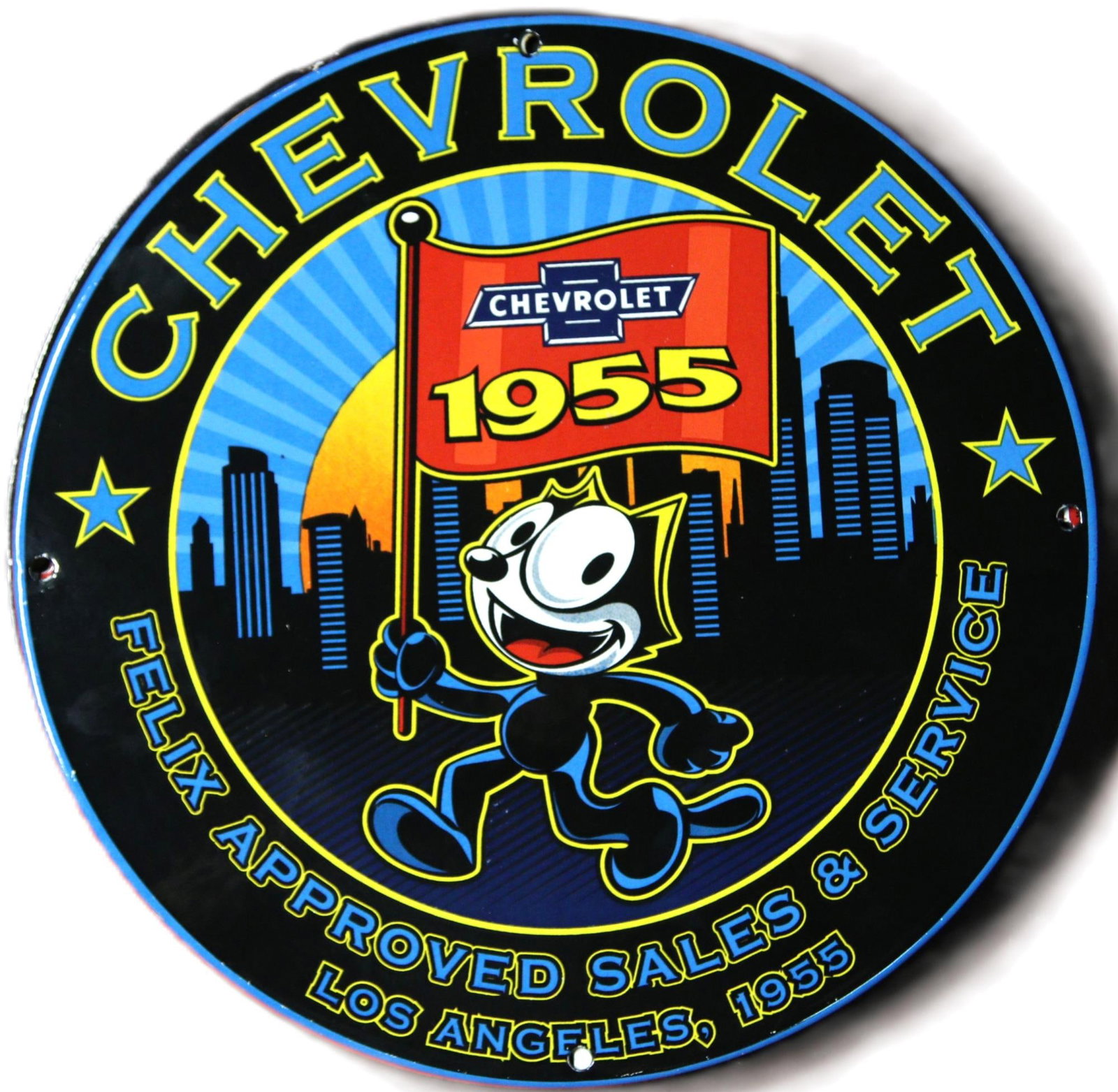 CHEVROLET METAL SIGN: CHEVROLET METAL SIGN Height: 11 3/4 in. by Width: 11 3/4 in.