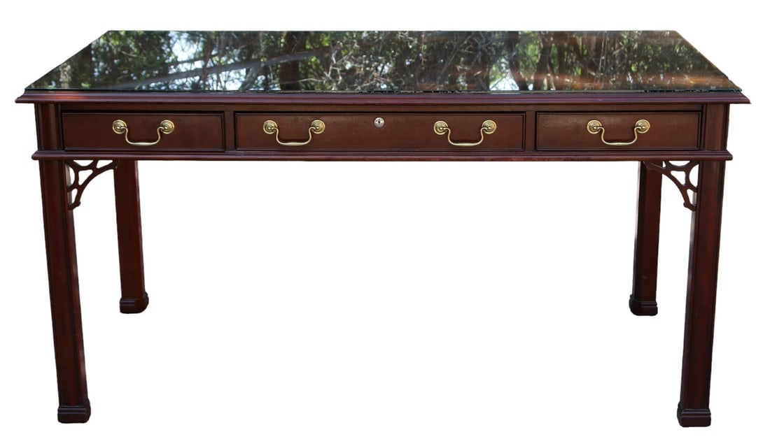 COUNCILL CHINESE CHIPPENDALE STYLE WRITING DESK (1 of 4)