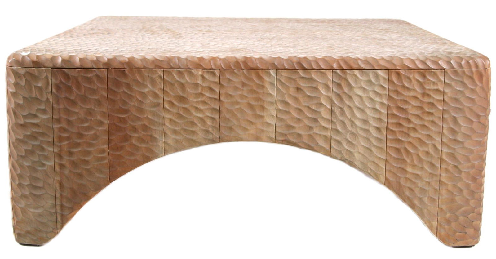 ATRUMED MAHOGANY WOOD SCULPTED SQUARE COFFEE TABLE (1 of 4)