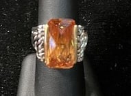 CITRINE  AND 18k GOLD/SILVER RING (1 of 3)