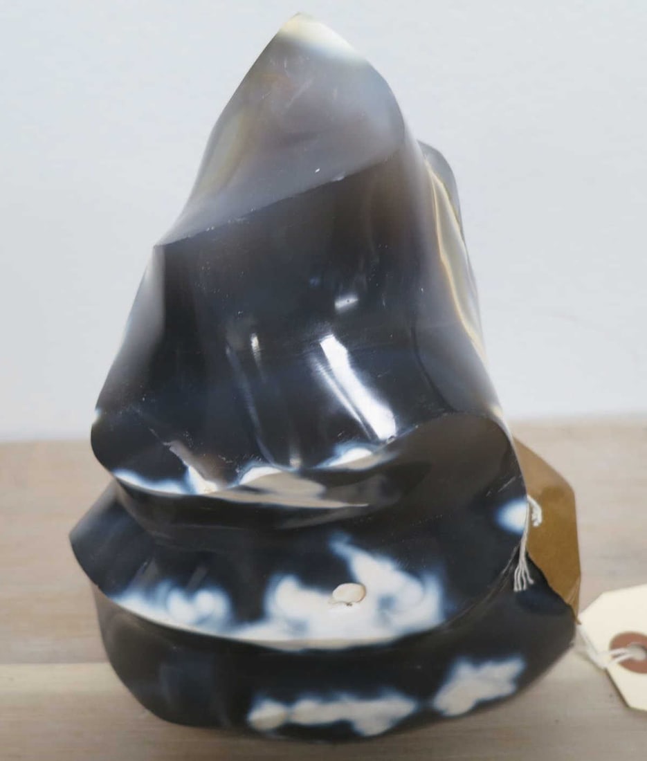 POLISHED AGATE FLAME: POLISHED AGATE FLAME Height: 7 in. by Width: 5