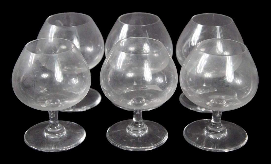 SET OF SIX BACCARAT CRYSTAL BRANDY SNIFTERS (1 of 3)