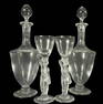 2 BACCARAT CAPRI DECANTERS 2 BACCHUS CORDIALS