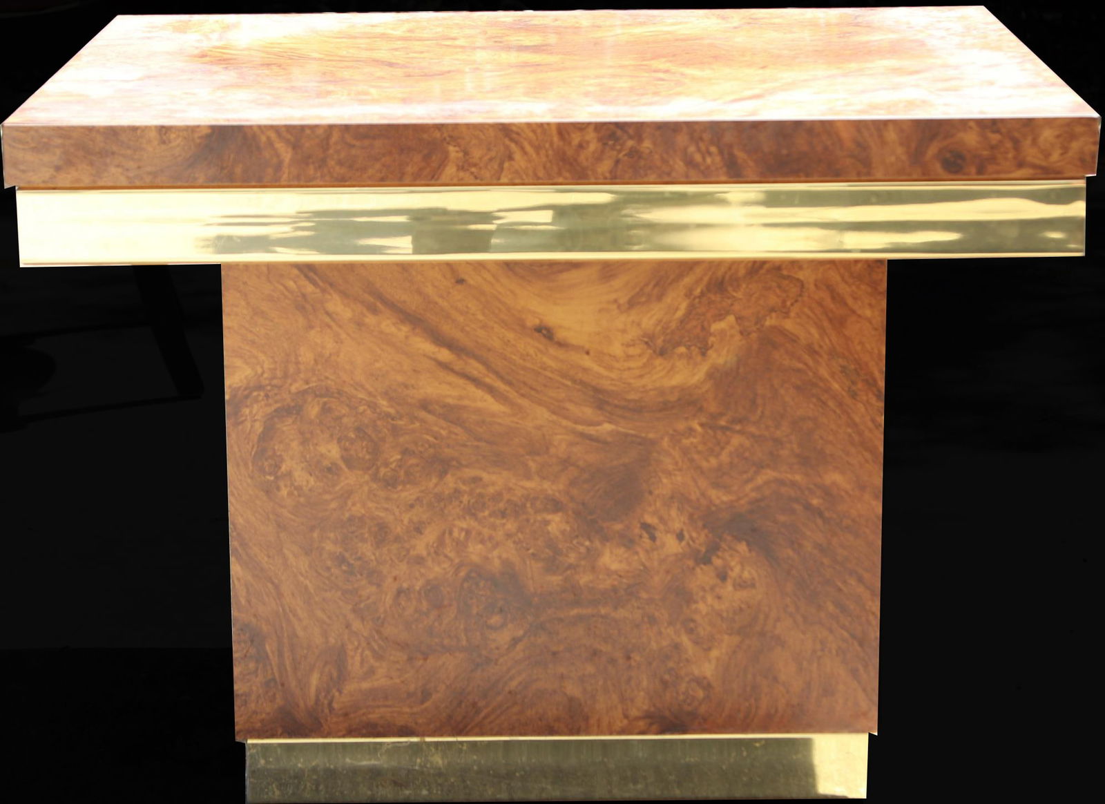 MID-CENTURY BURLED WALNUT TABLE (1 of 4)