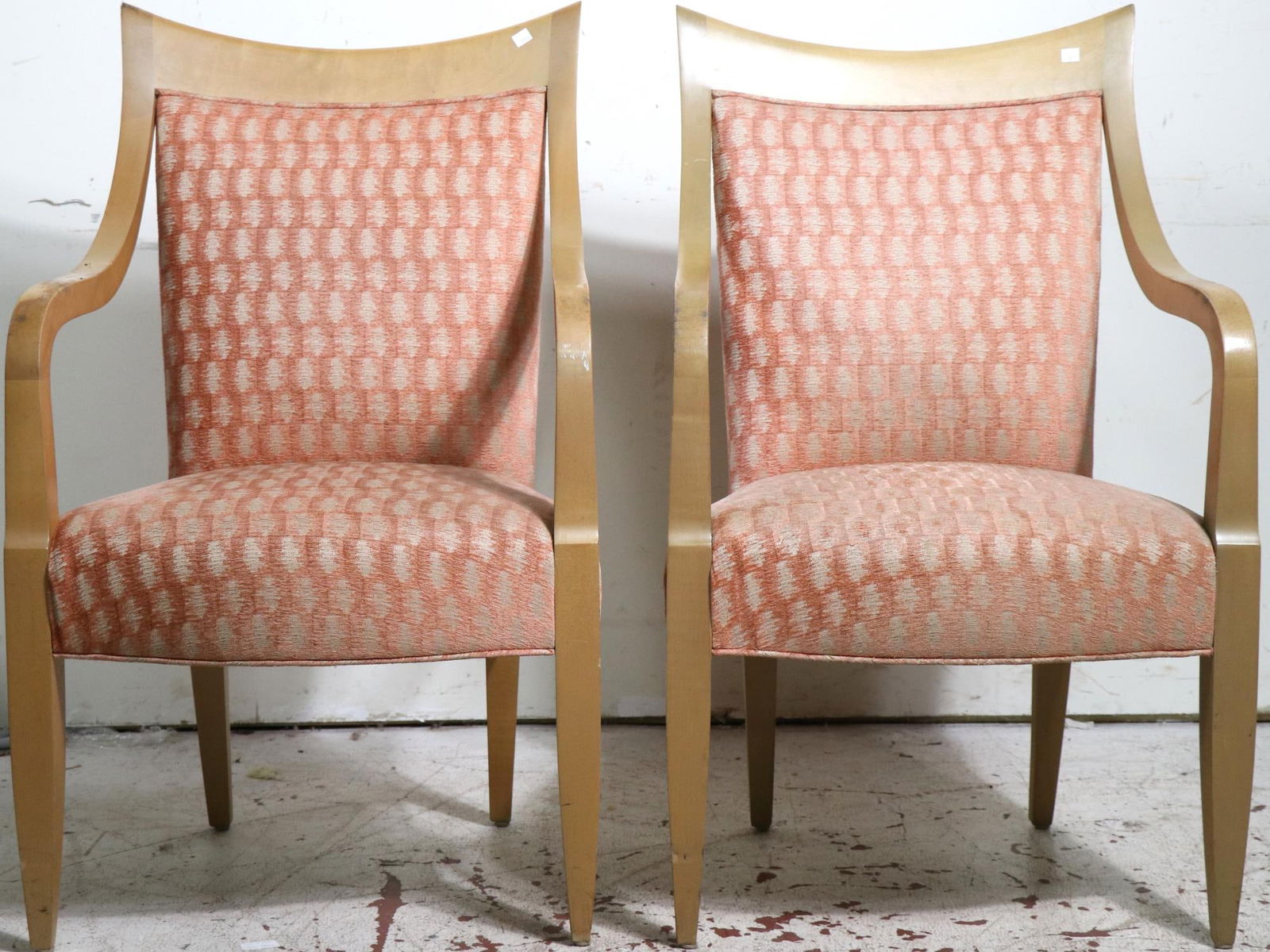 PAIR OF DONGHIA BY JOHN HUTTON DESIGN ARMCHAIRS: PAIR OF DONGHIA BY JOHN HUTTON DESIGN ARMCHAIRS. Height: 36 in. by Width: 22 in. by Depth: 25 in.