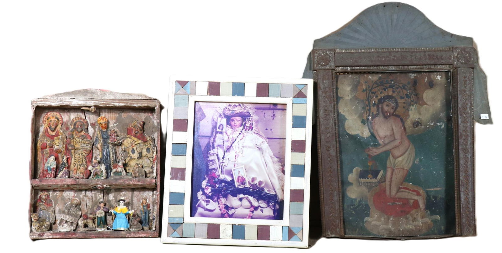 SET OF THREE RELIGIOUS ART PIECES. (1 of 4)