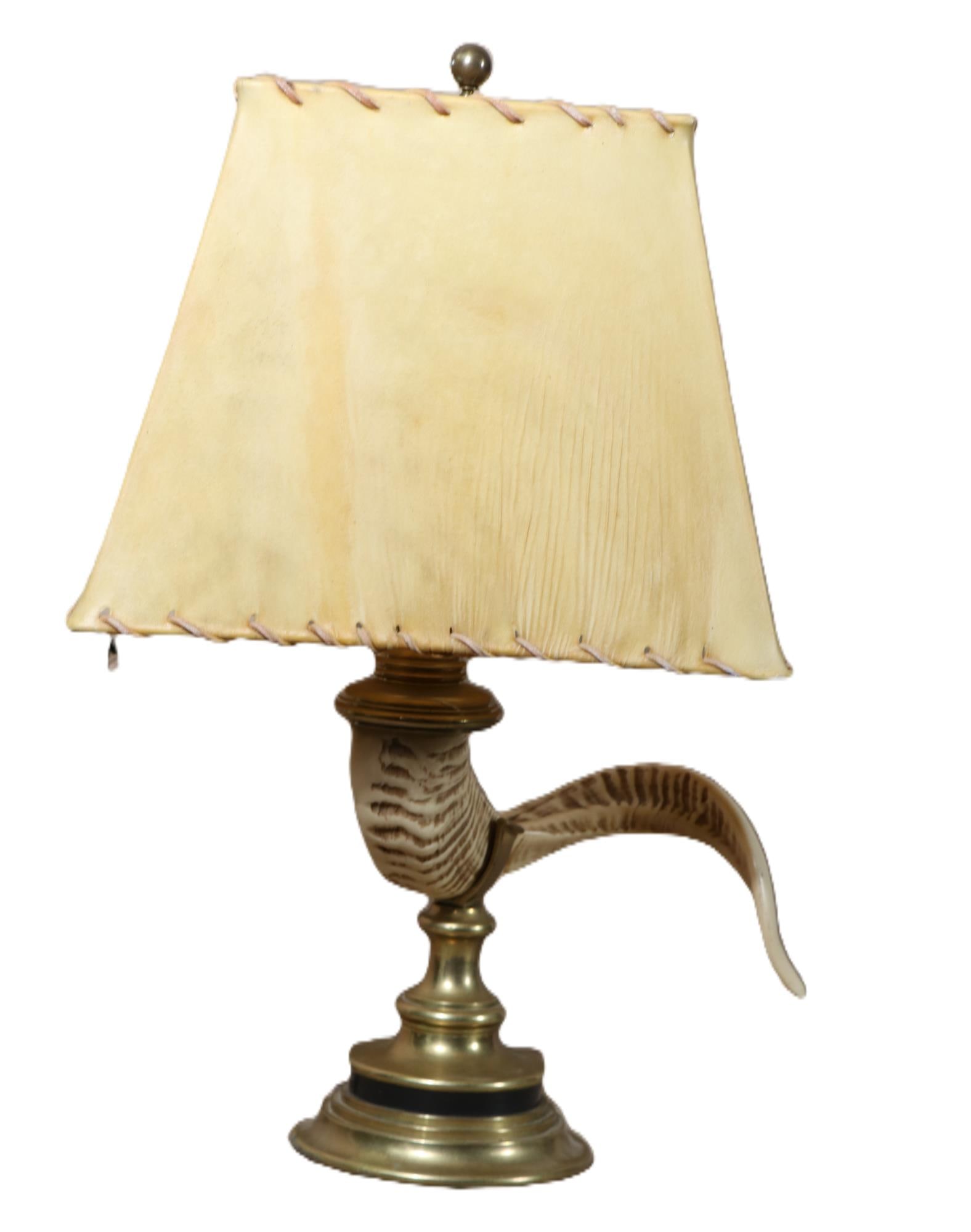 RAM HORN DESK LAMP WITH SHADE (1 of 5)