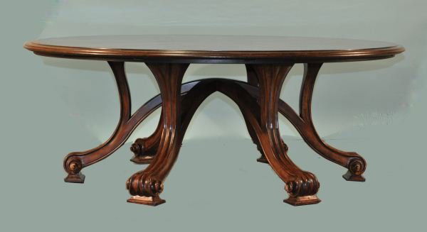 ROUND DINING TABLE: ROUND DINING TABLE. It was the evening of June 11, 2004, following President Ronald Reagan’s State Funeral in Washington, DC. Robert “Bob” and Mica Mosbacher Sr. held an informal 80th birthday d