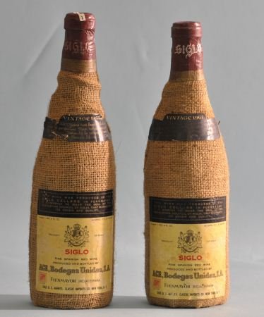ONE 1959 & ONE 1961 BODEGAS SIGLO GRAN RESERVA: ONE 1959 AND ONE 1961 BODEGAS UNIDAS, AGE SIGLO GRAN RESERVA.