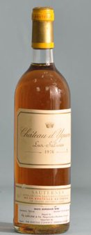 ONE 1976 CHATEAU D YQUEM LUR-SALUCES: ONE 1976 CHATEAU D YQUEM LUR-SALUCES.