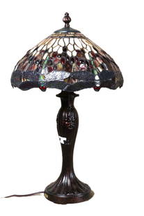 DALE TIFFANY DRAGON LAMP: DALE TIFFANY DRAGON LAMP Height: 27 in. by Width: 16 in. by Depth: 16 in