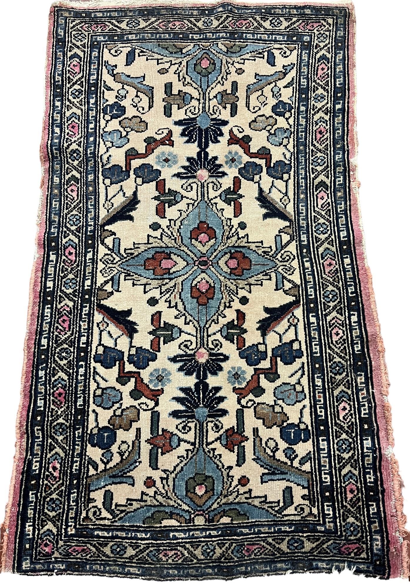 PERSIAN PRAYER RUG: PERSIAN PRAYER RUG. Height: 5 ft. 0 in. by Width: 2 ft. 10 in.
