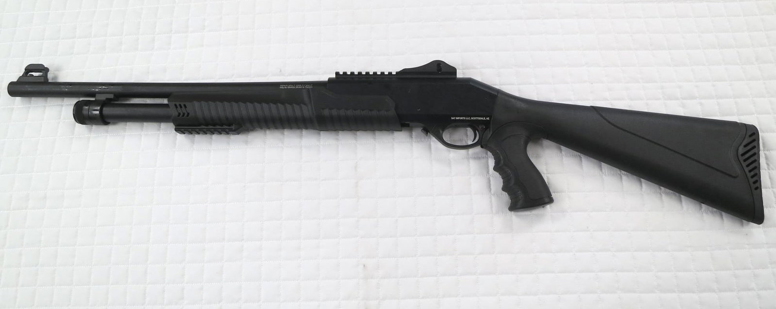 ERMOX X PRO T 12 GA 18.5" PUMP ACTION: ERMOX X PRO T 12 GA 18.5" PUMP ACTION SHOTGUN PISTOL GRIP STOCK BLACK. SERIAL #630-H24PT-5817. (L358)