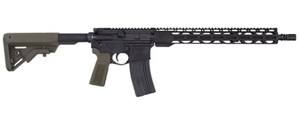 RADICAL 556NATO 16" 30RD ODG: RADICAL 556NATO 16" 30RD ODG, RADICAL 556NATO 16" 30RD ODG 15" RPR MLOK HANDGUARD, 1-30RD MAG B5 GRIP AND B5 STOCK. SERIAL #24-069085 (L354)