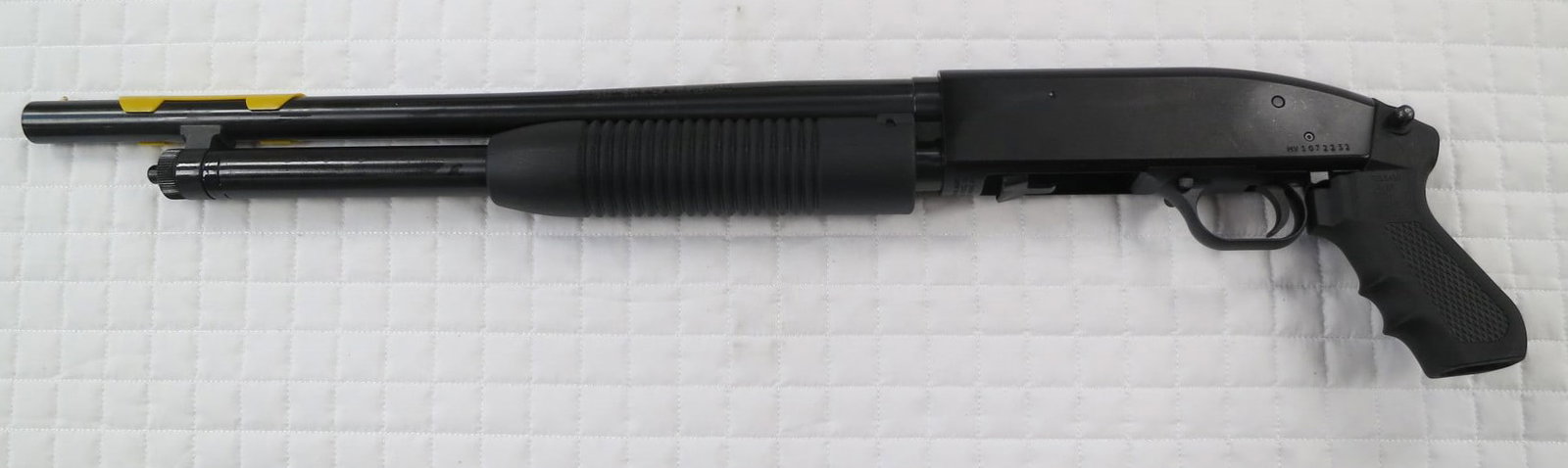 MAVERICK MOSSBERG 88 12 GA CRUISER PUMP CRUISER: MAVERICK MOSSBERG 88 12 GA CRUISER 18" PUMP CRUISER CYLINDER BORE 6 SHOT CAPACITY 3"CHAMBER. SERIAL #MV1072232. (L356)