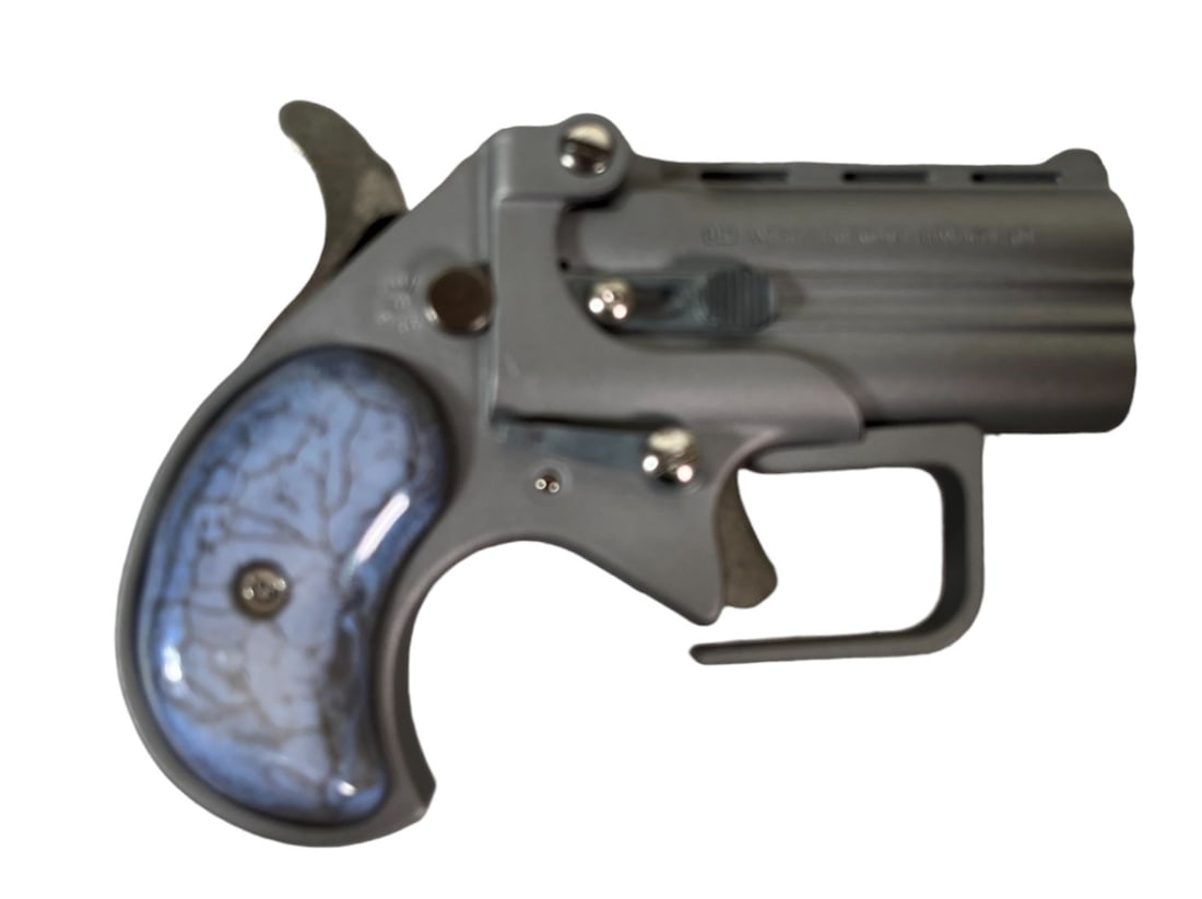 SHORT BORE DERRINGER 38 SPL PISTOL: SHORT BORE DERRINGER 38 SPL PISTOL WITH GUARDIAN PKG 2.75". SATIN FINISH WITH PEARL GRIP. SERIAL #002878. (L240)