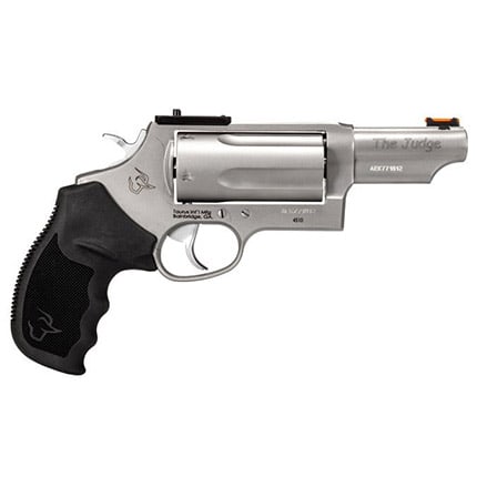 TAURUS, Judge 3" 45-410 SS Toro 5rd: Judge 3" 45-410 SS Toro 5rd,Judge Toro 45-410 SS 5rd Optic Ready; 3" Barrel; 2.5" Chamber; Black Grips SERIAL #AEM929808. (L430)