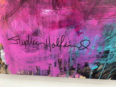STEPHEN HOLLAND TIGER WOODS ORIGINAL PAINTING