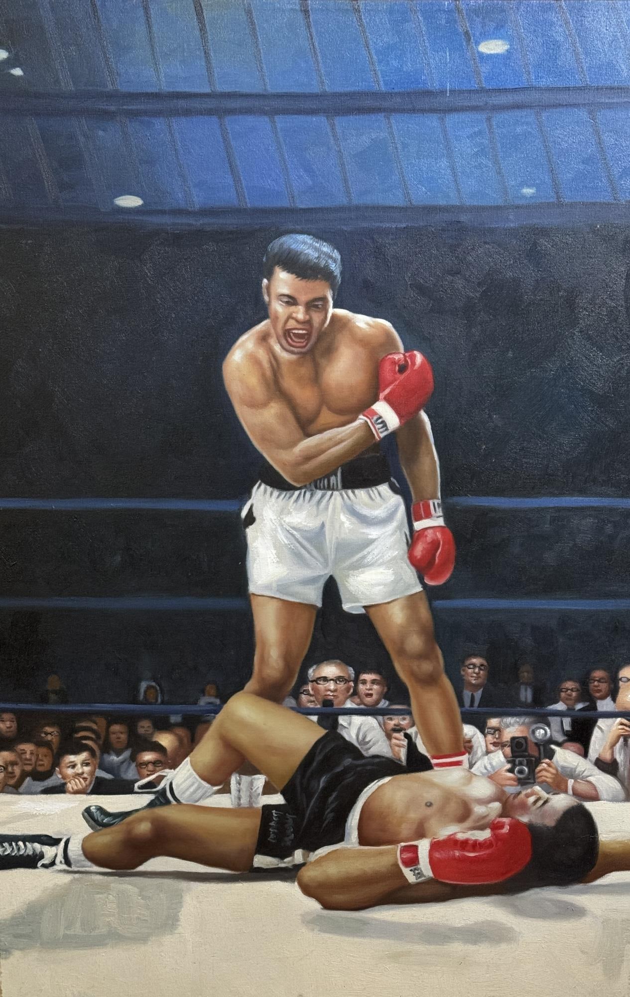 ORIGINAL OIL ON CANVAS MUHAMMED ALI PAINTING: ORIGINAL OIL ON CANVAS MUHAMMED ALI PAINTING UC77891