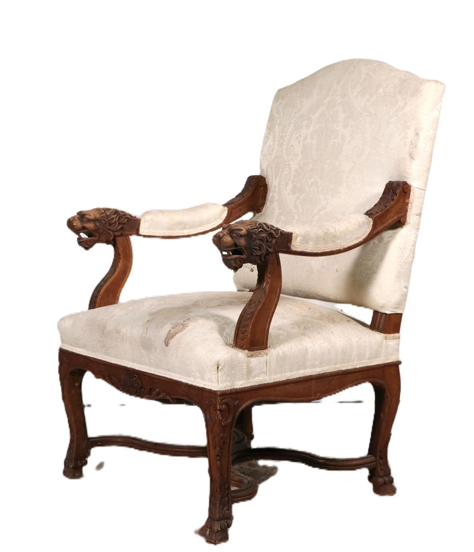 ANTIQUE FRENCH REGENCY LION ARMCHAIR (1 of 6)