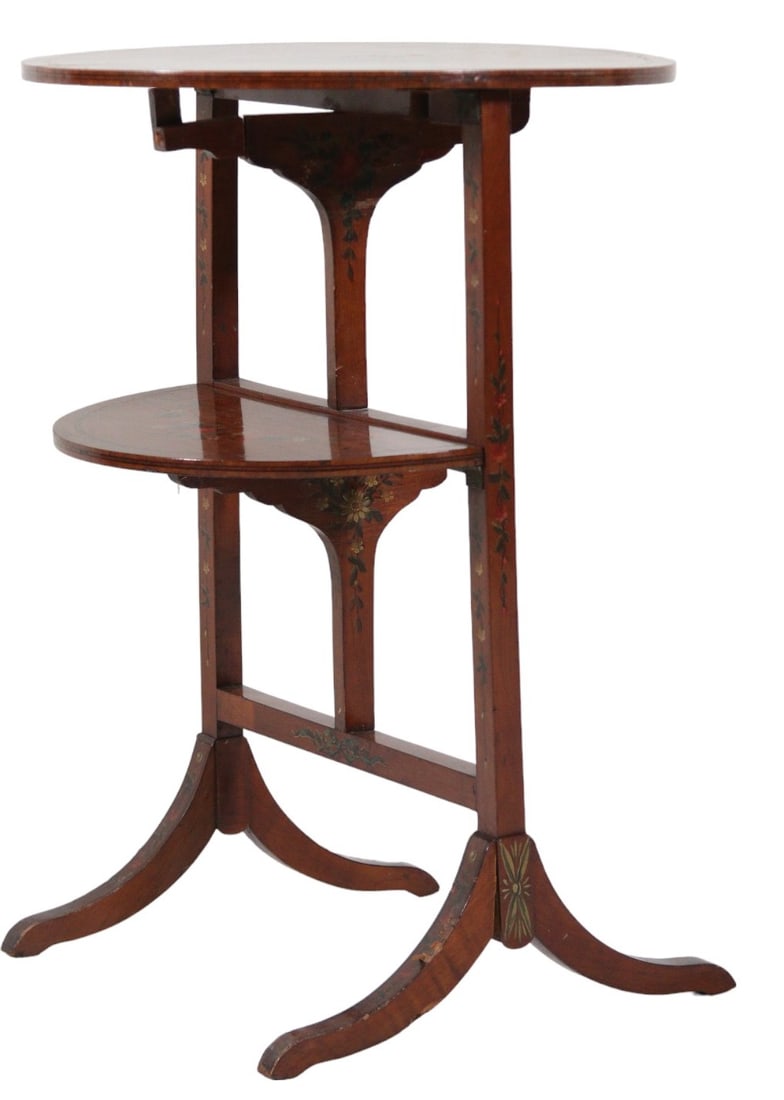 CIRCA 1850's PAINTED MAHOGANY FOLDING TABLE (1 of 6)
