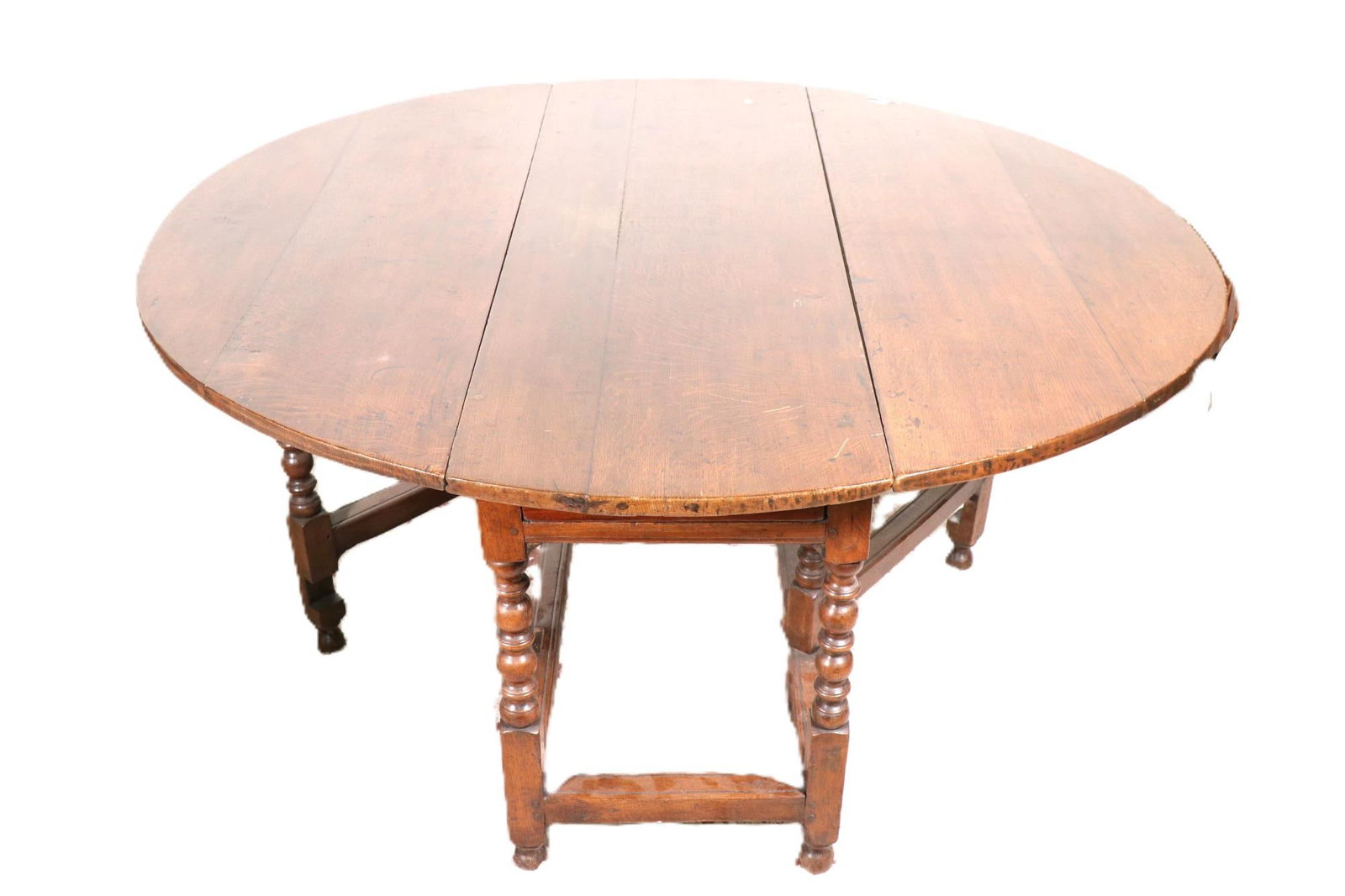 EARLY ENGLISH GATELEG OAK TABLE (1 of 4)