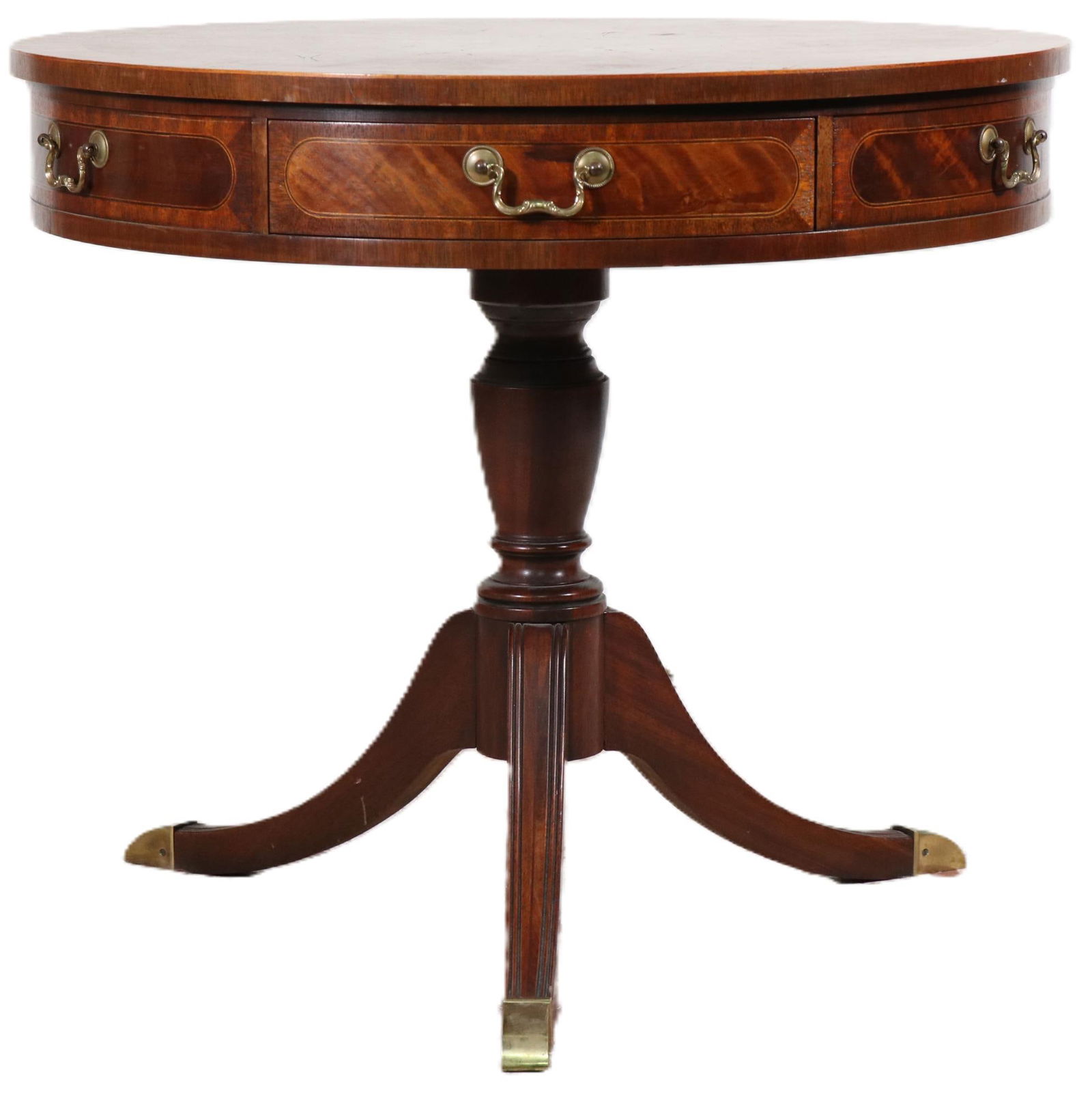 REGENCY STYLE DRUM TABLE OREGENCY STYLE DRUM TABLE (1 of 5)