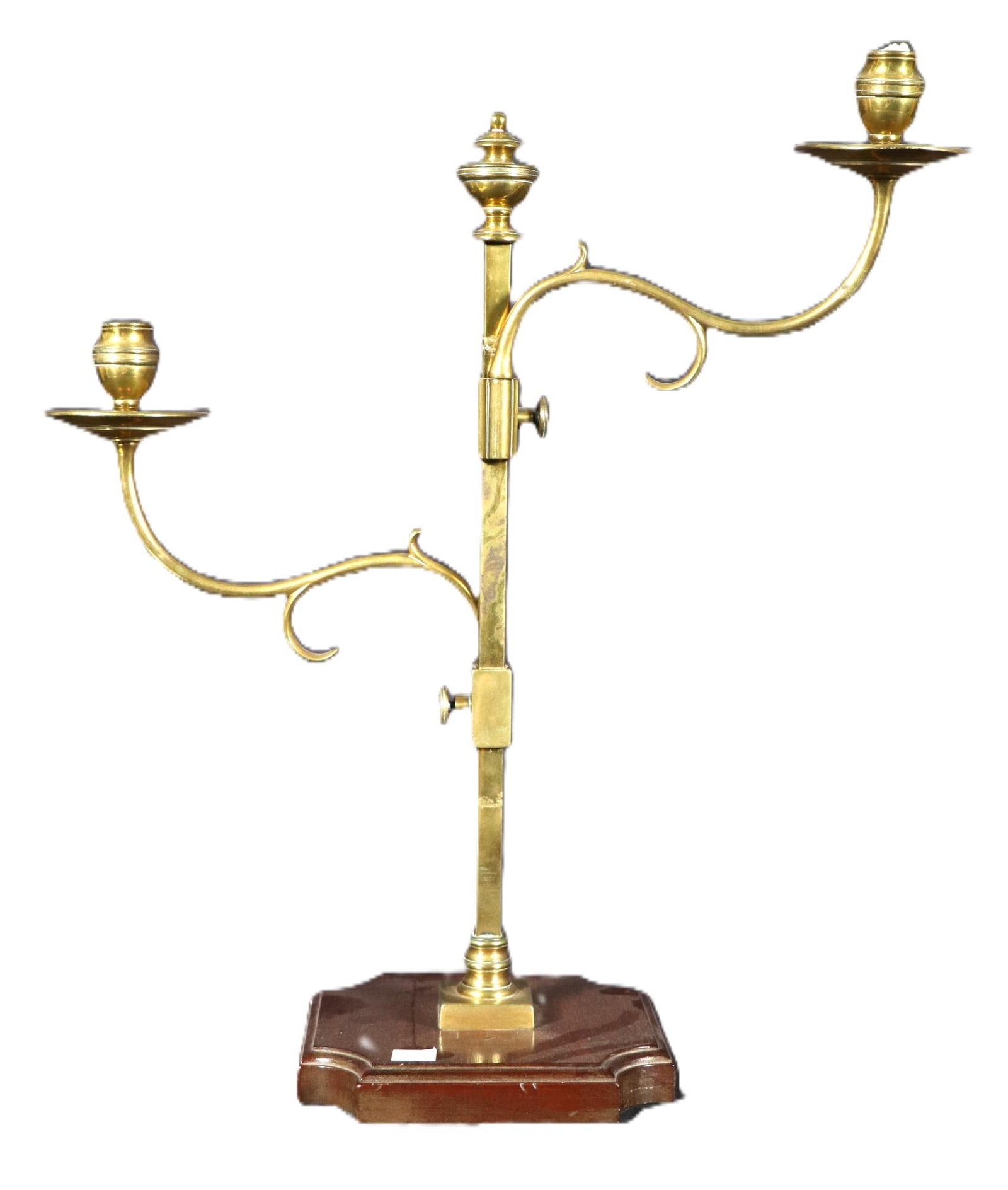 ADJUSTABLE CANDELABRA: ADJUSTABLE CANDELABRA. Height: 18 in. by Width: 18 in. by Depth: 7 in.