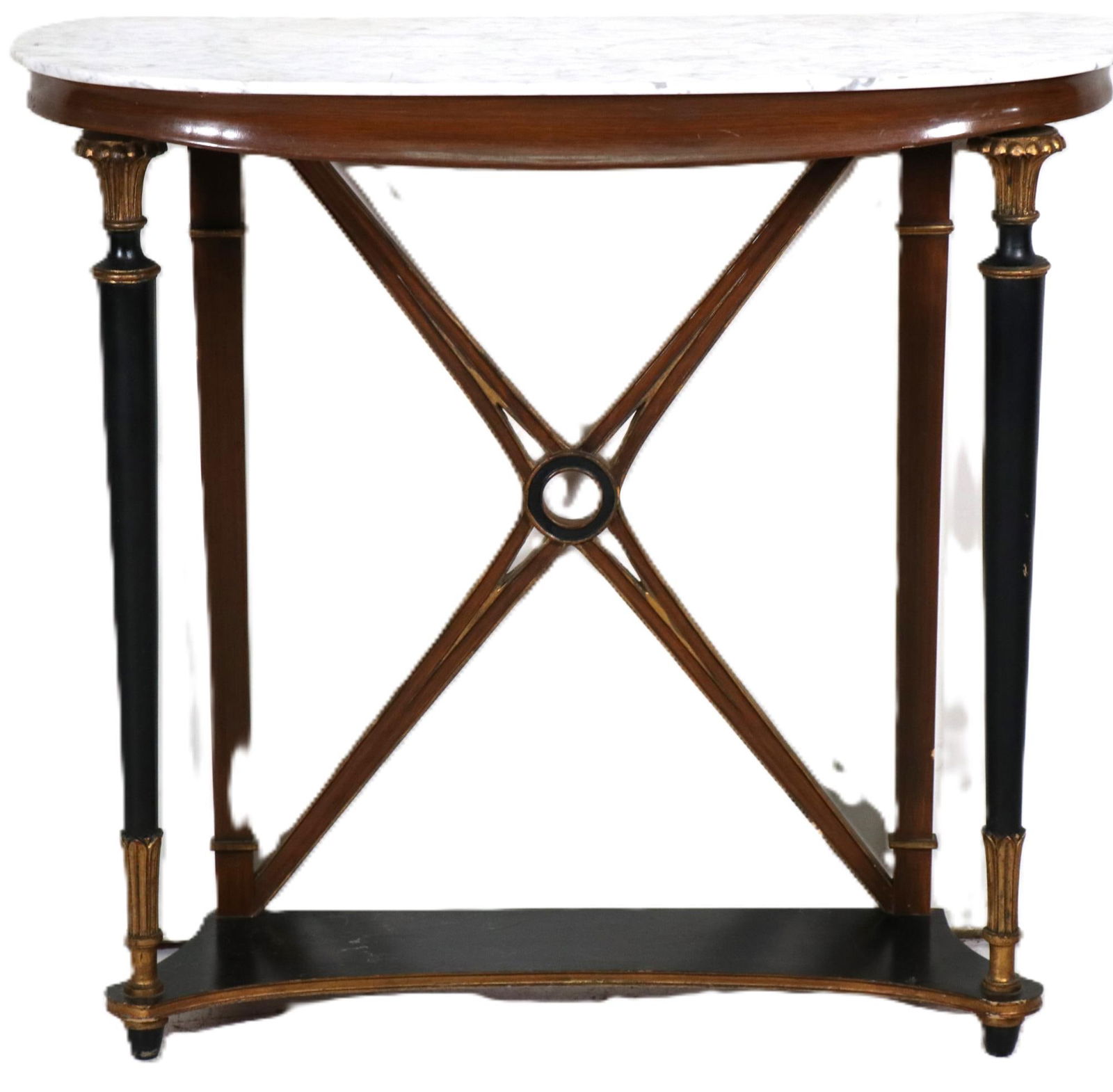 NEOCLASSICAL STYLE CONSOLE TABLE WITH MARBLE TOP (1 of 6)
