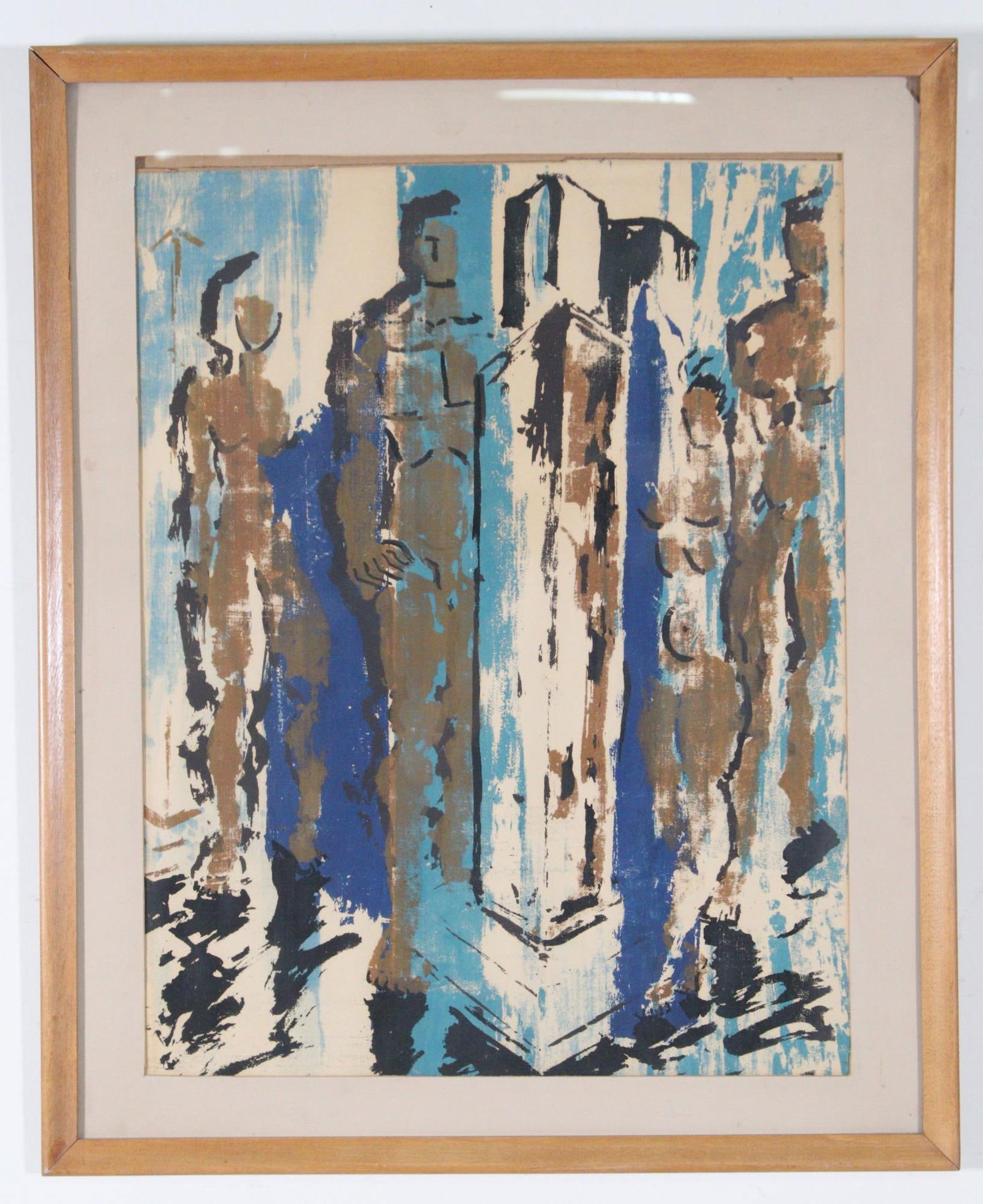 PAUL ENGLAND ABSTRACT FIGURES SERIGRAPH (1 of 3)