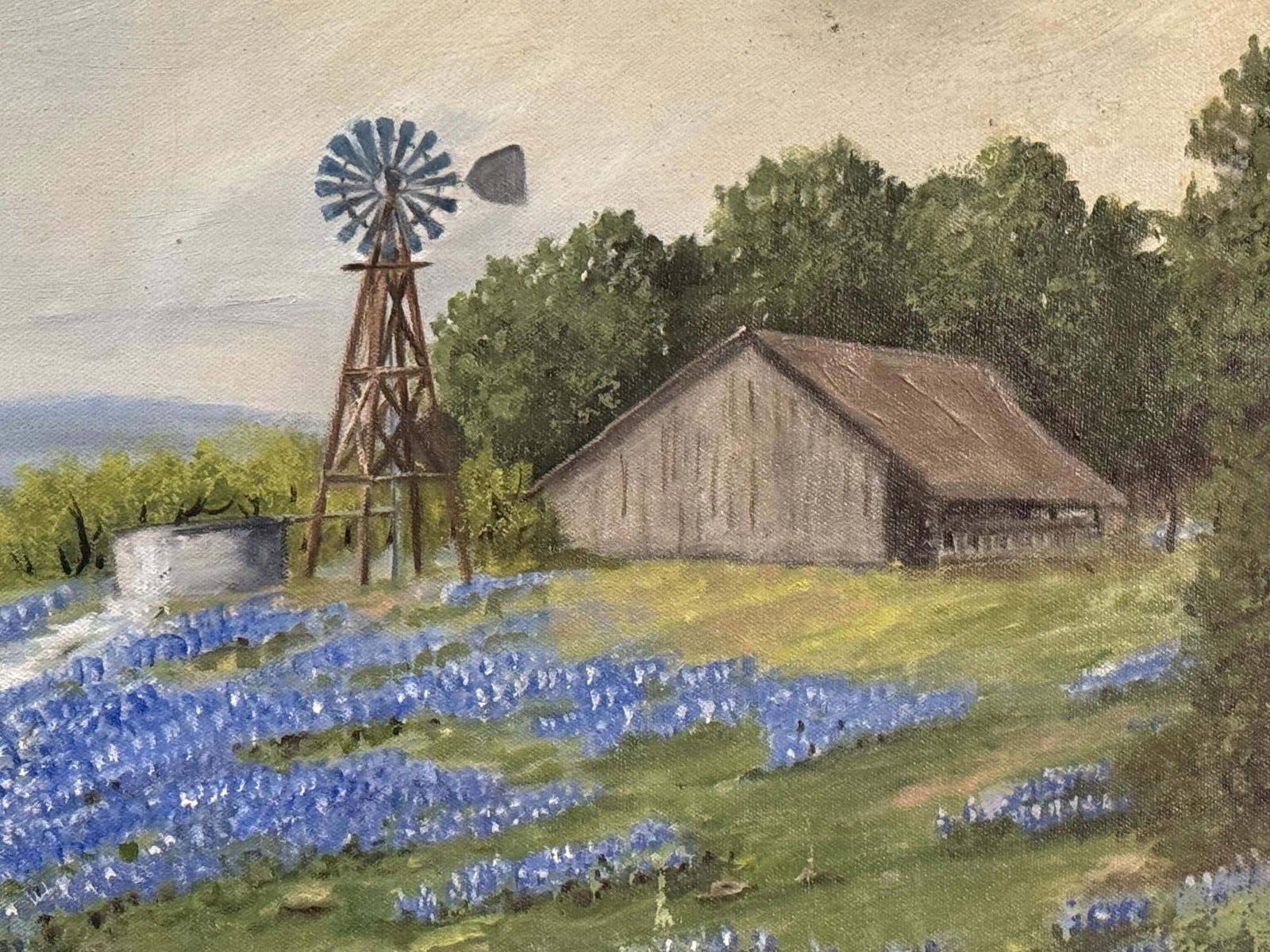 ROBERT WOOD OIL ON CANVAS OF TEXAS HILL COUNRTY (1 of 5)