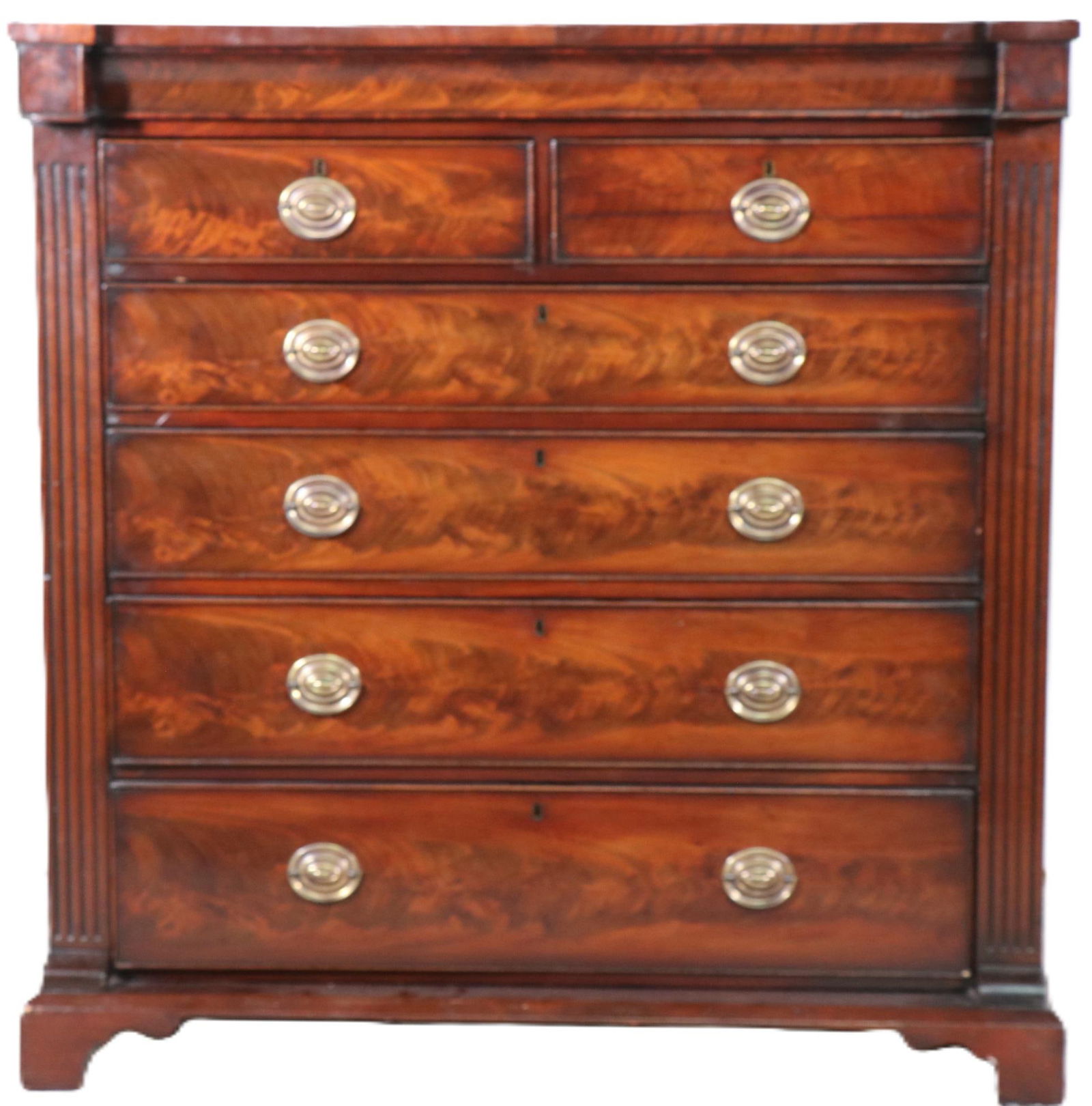 CIRCA 1900 ENGLISH SIX DRAWER CHEST (1 of 12)