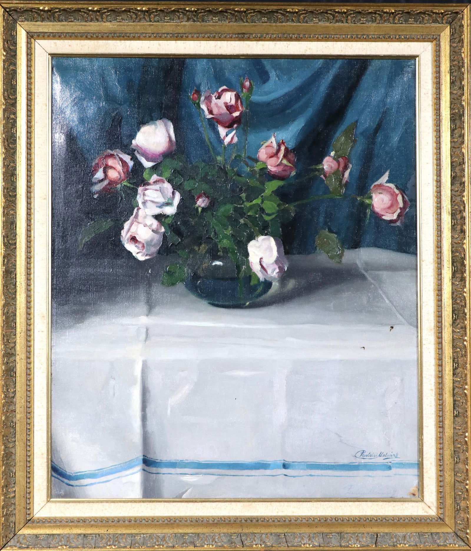 JANOS PENTELEI MOLHAR FLORAL STILL LIFE ACRYLIC (1 of 4)