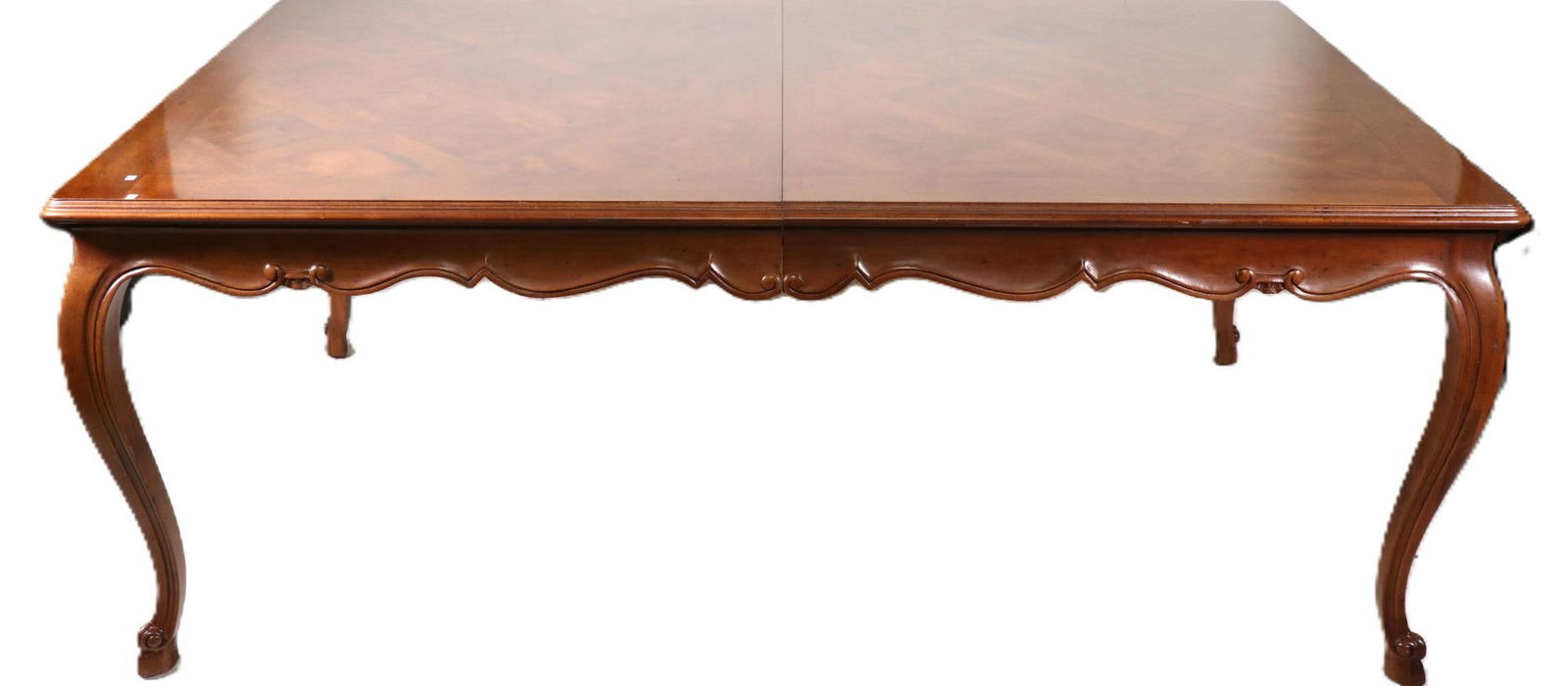 COUNTRY FRENCH PARQUET TOP CHERRY DINING TABLE (1 of 5)