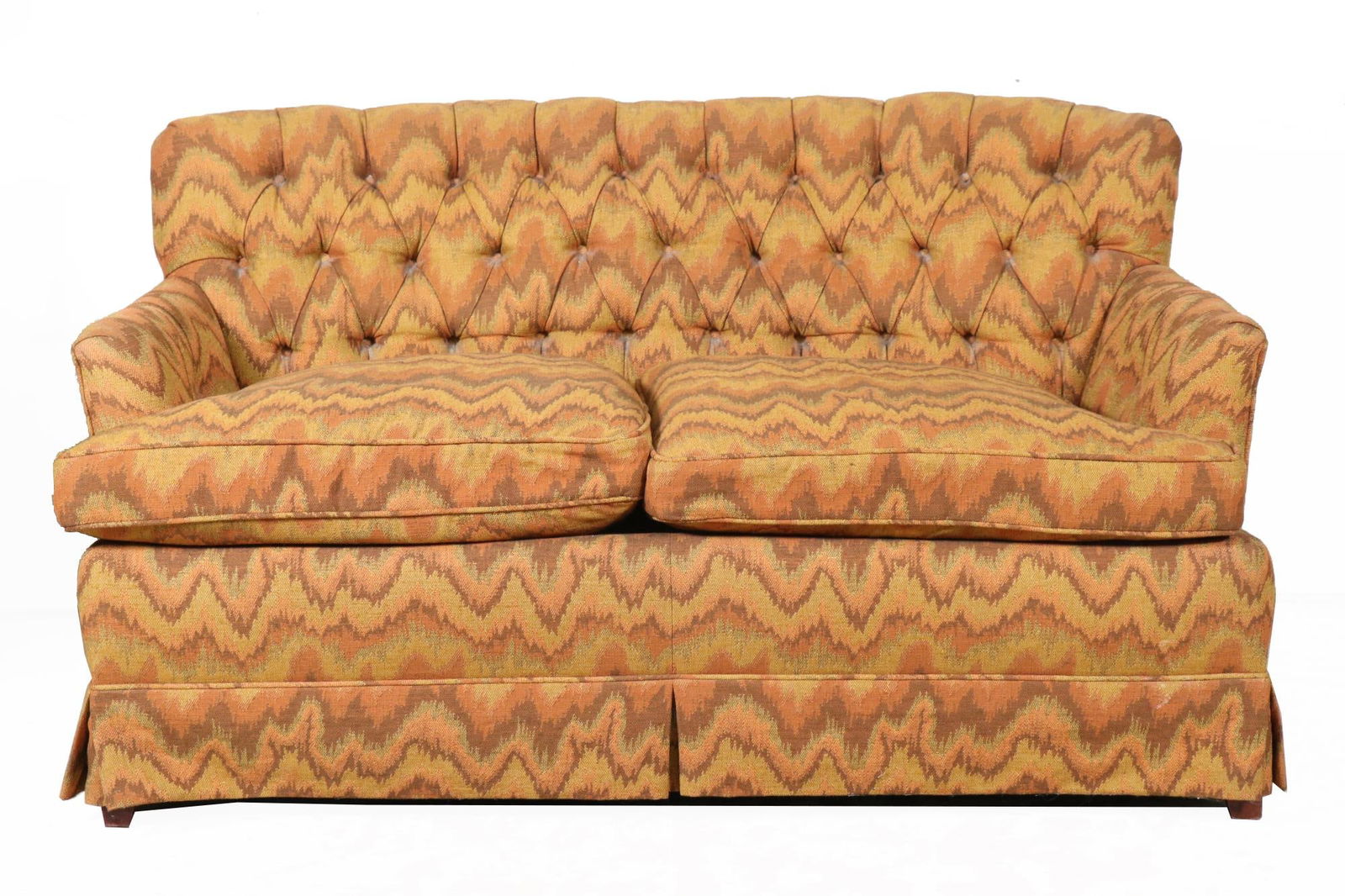VINTAGE FLAME STITCH LOVESEAT BY SUNILAND (1 of 6)