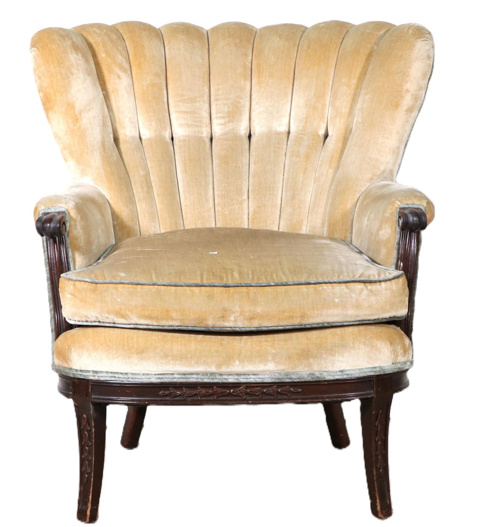 VINTAGE CHANNEL BACK ARMCHAIR (1 of 5)