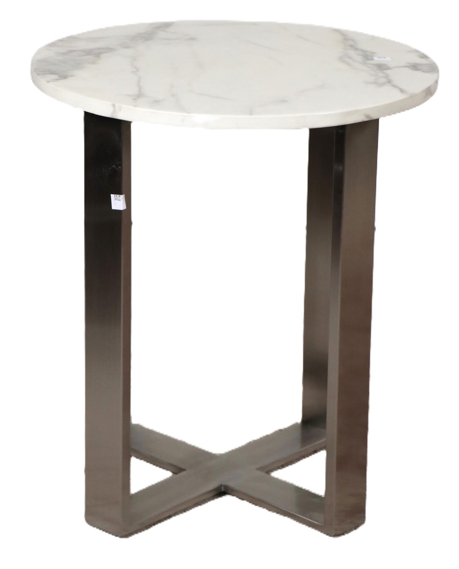 CONTEMPORARY MARBLE TOP END TABLE (1 of 3)