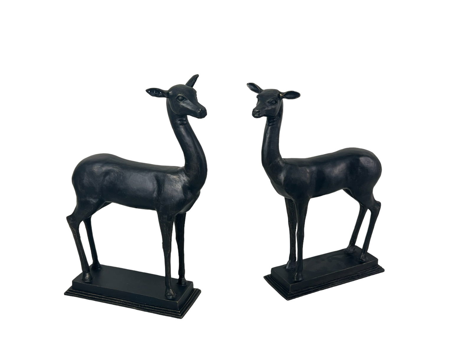 PAIR OF BRONZE FAWN DEER FIGURES (1 of 3)
