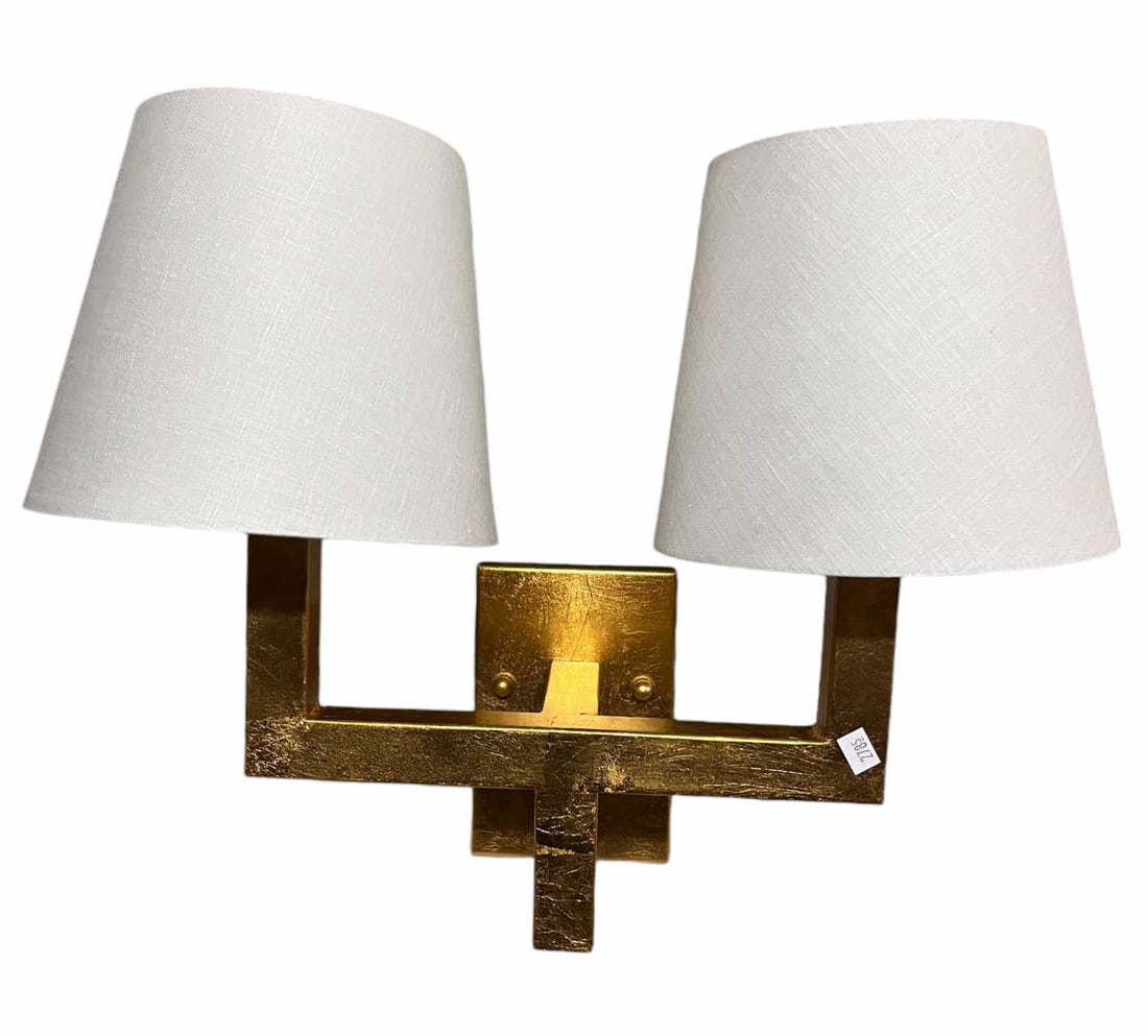 PAIR OF CONTEMPORARY TWO-LIGHT WALL SCONCES (1 of 4)