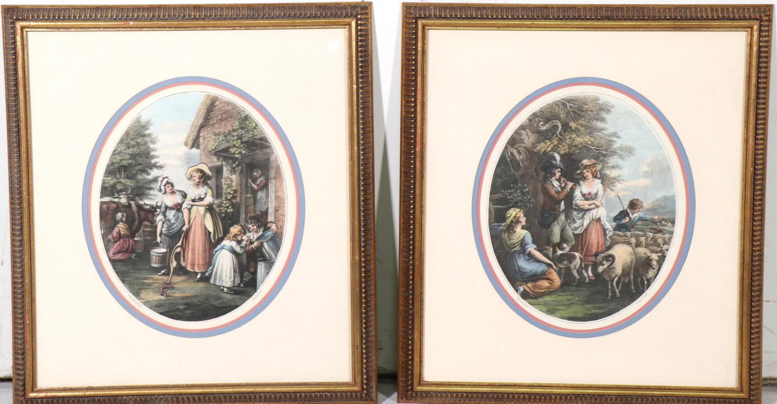 PAIR OF W. HAMILTON antique engravings: PAIR OF W. HAMILTON antique engravings Height: 20 in. by Width: 18 in