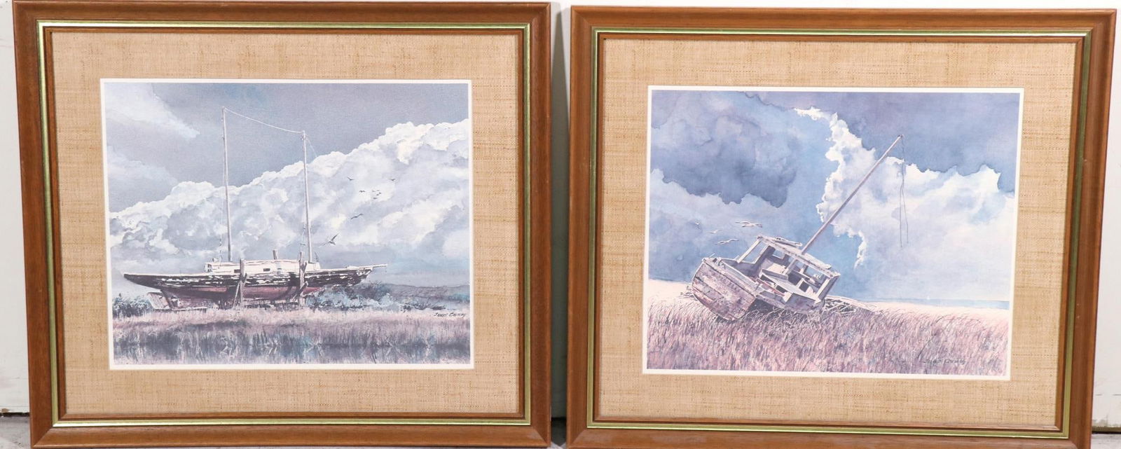 PAIR OF JAMES COLWAY BOAT PRINTS (1 of 4)